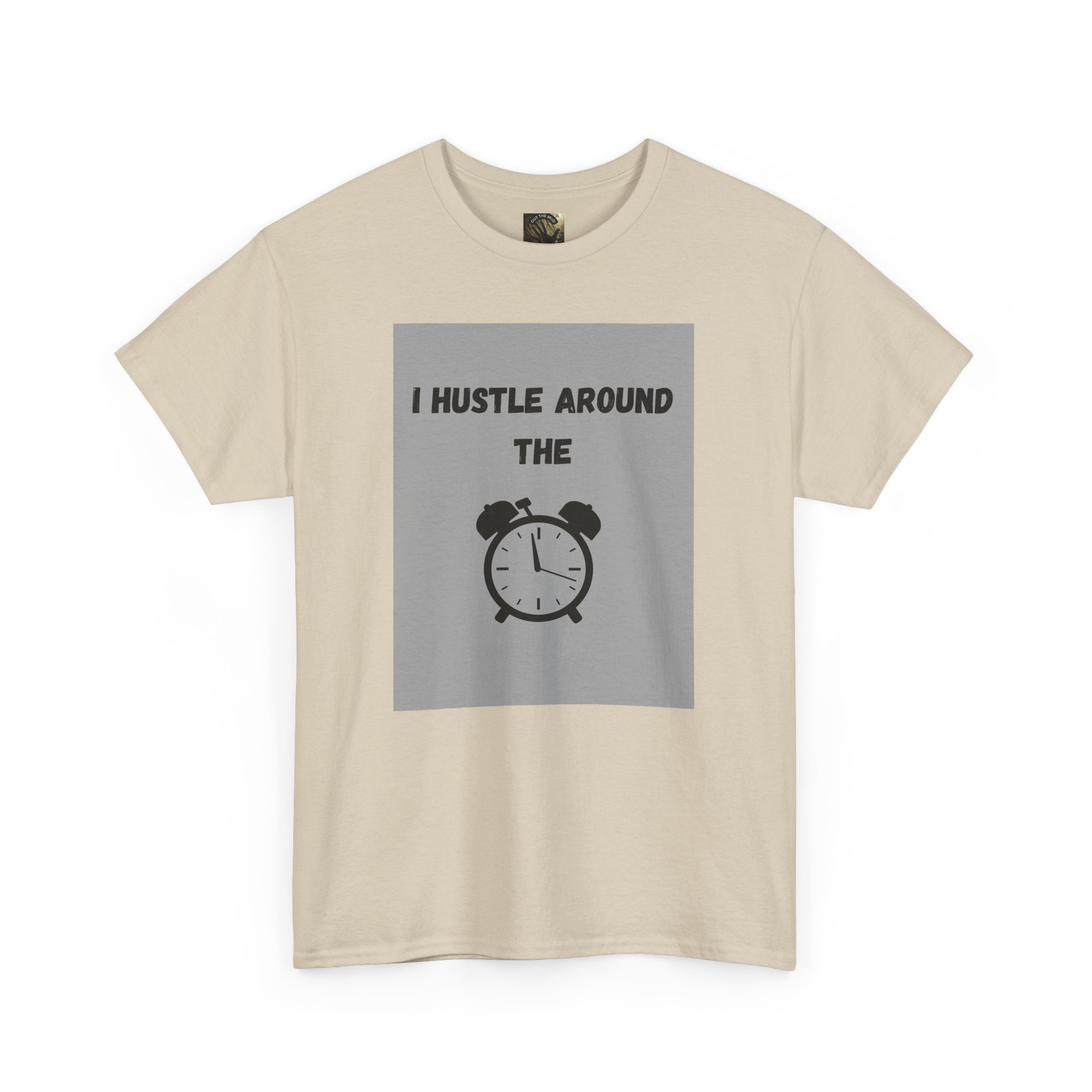 OTM Clothing- Motivational Unisex Heavy Cotton Tee - 'I Hustle Around the Clock' - Image 18