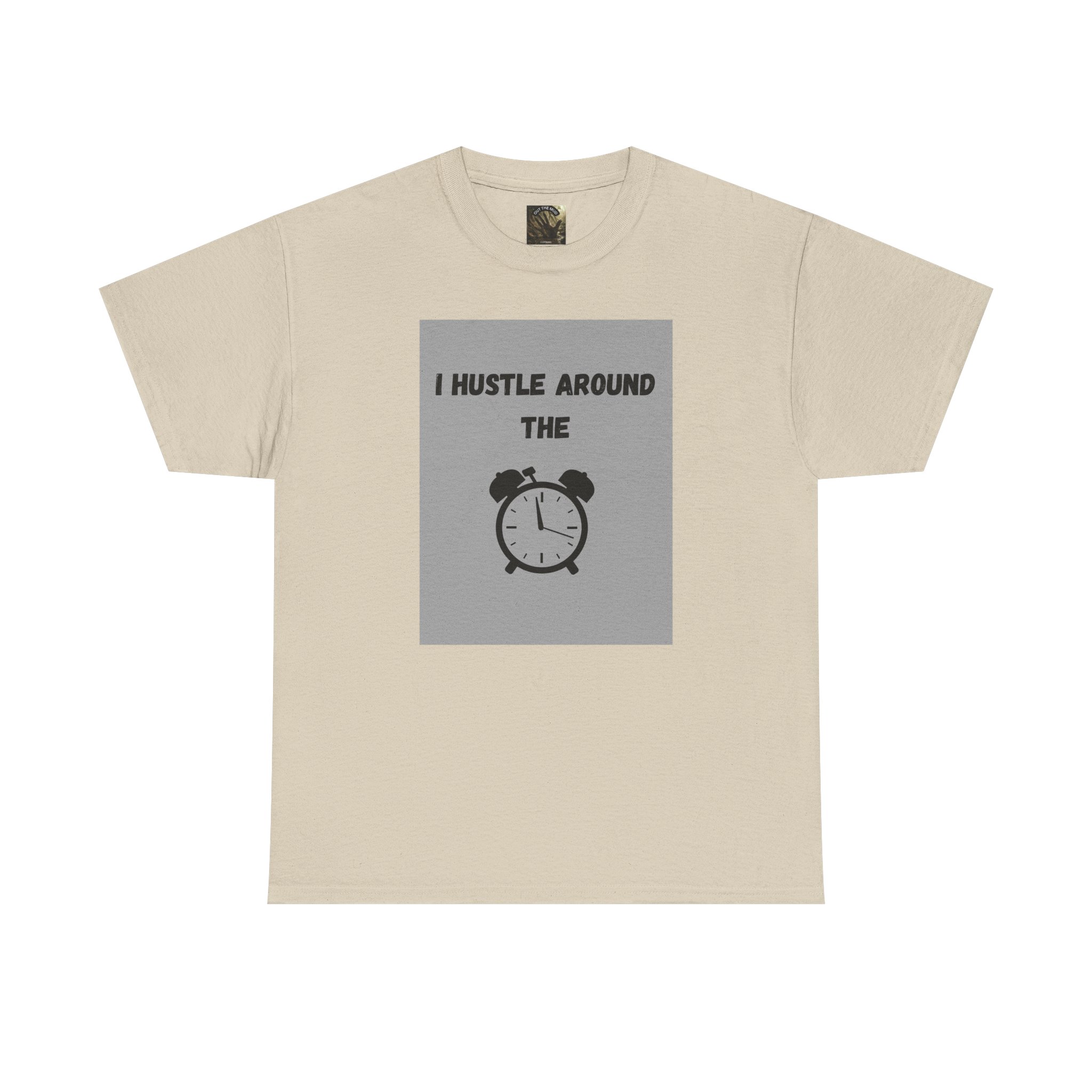 OTM Clothing- Motivational Unisex Heavy Cotton Tee - 'I Hustle Around the Clock' - Image 16