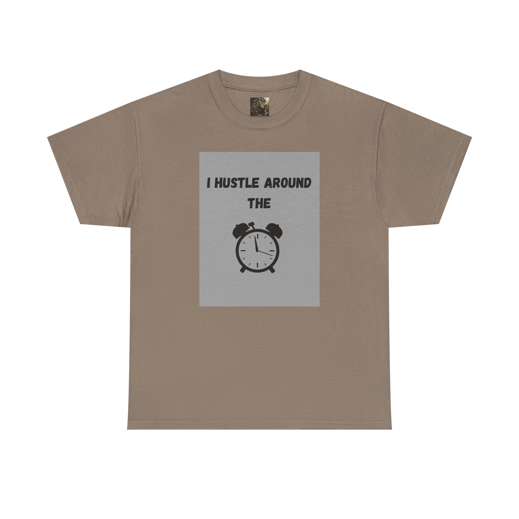 OTM Clothing- Motivational Unisex Heavy Cotton Tee - 'I Hustle Around the Clock' - Image 28