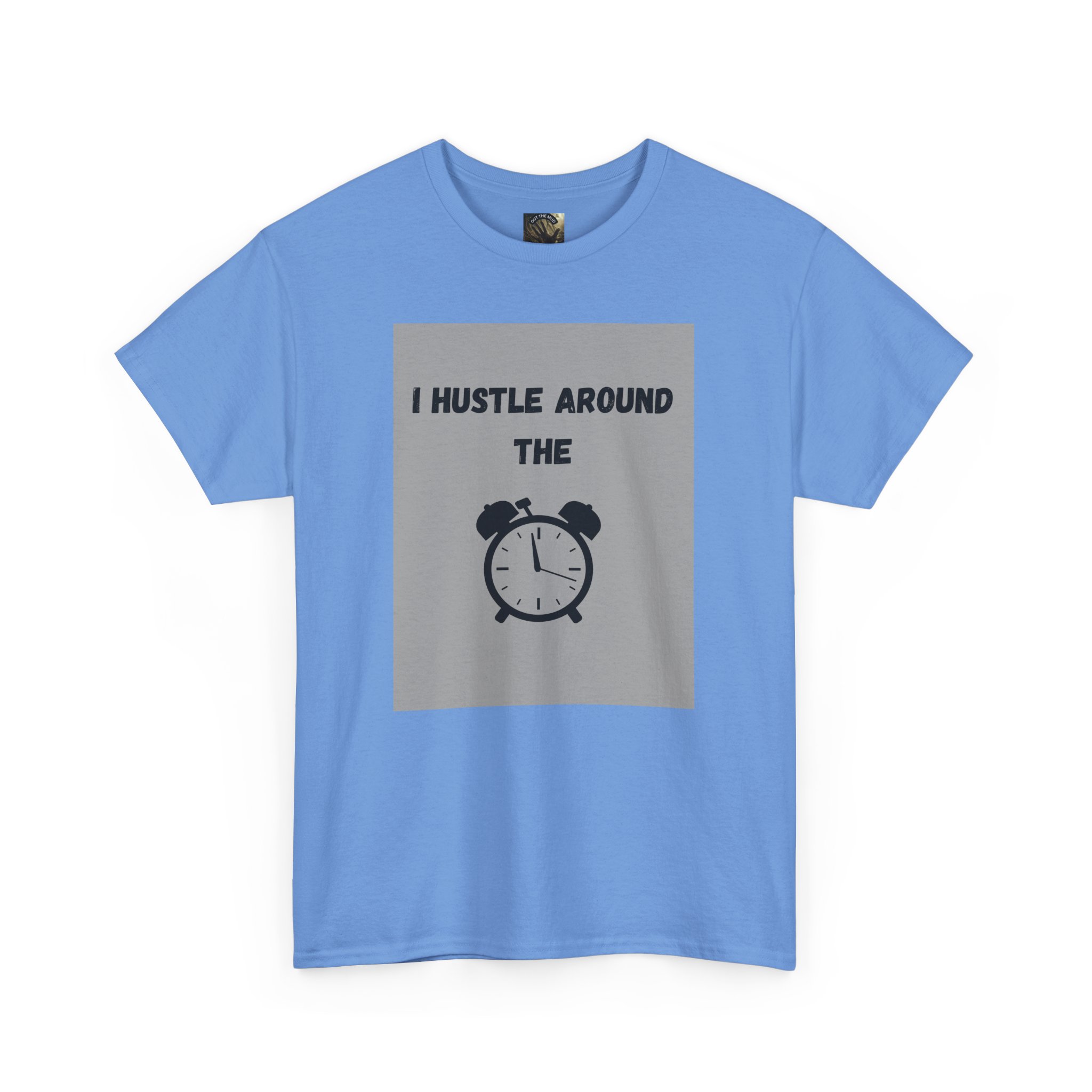 OTM Clothing- Motivational Unisex Heavy Cotton Tee - 'I Hustle Around the Clock' - Image 46