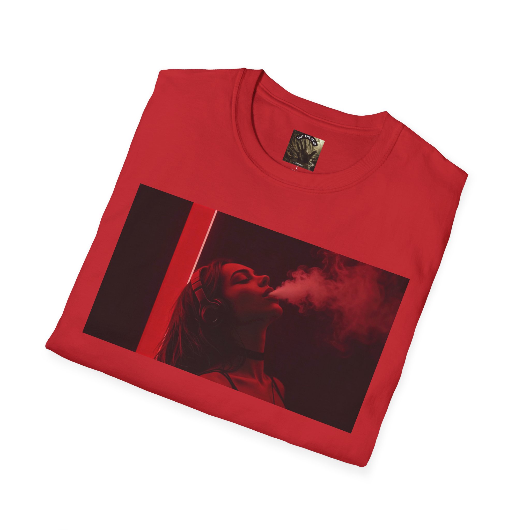 OTM Clothing- Out the Mud Clothing Store: Smoke Mood Edition, Unisex Softstyle T-Shirt - Image 4